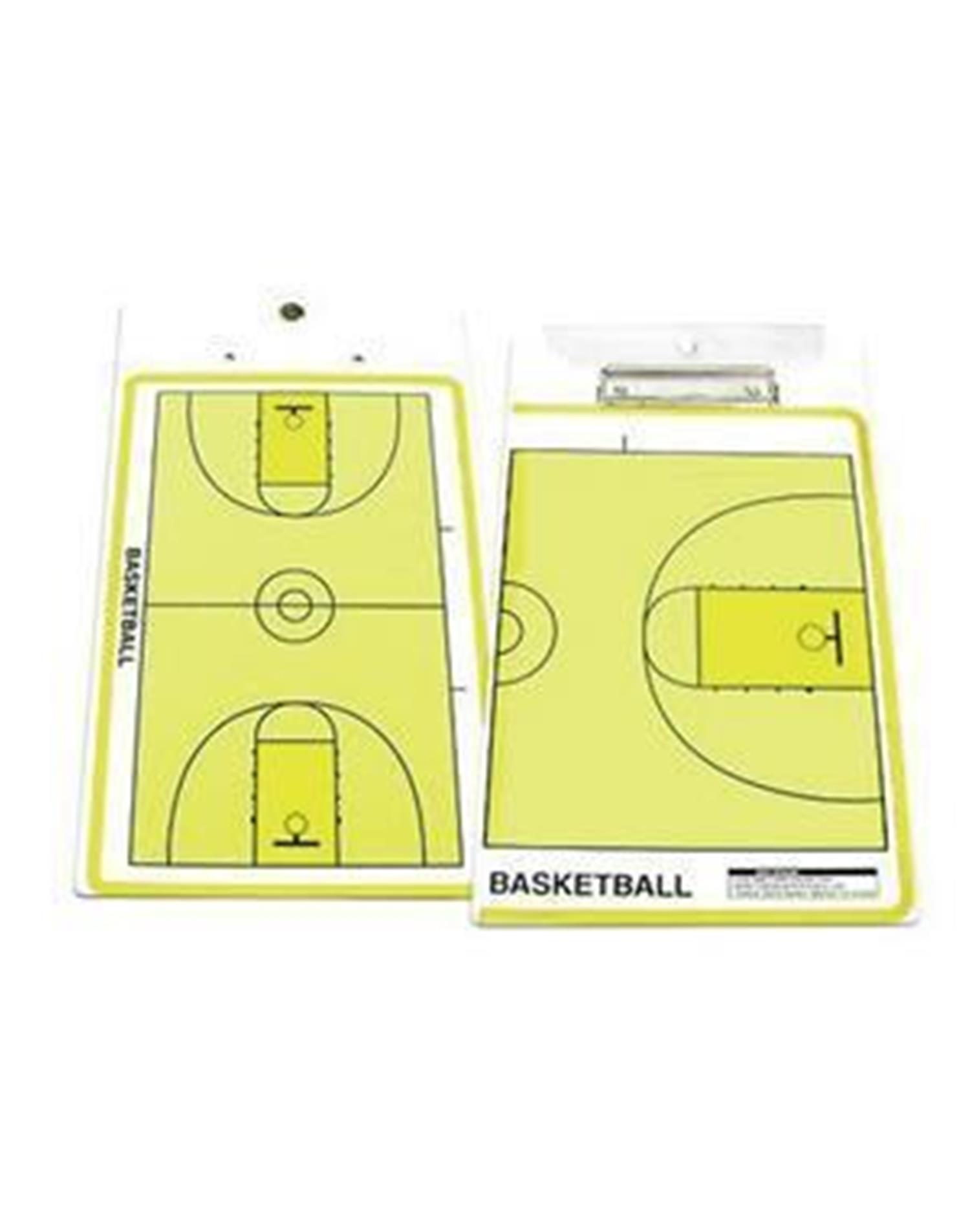 Cor Sport Cartella tattica basket (cm 24x40 - BIANCO - GIALLO)