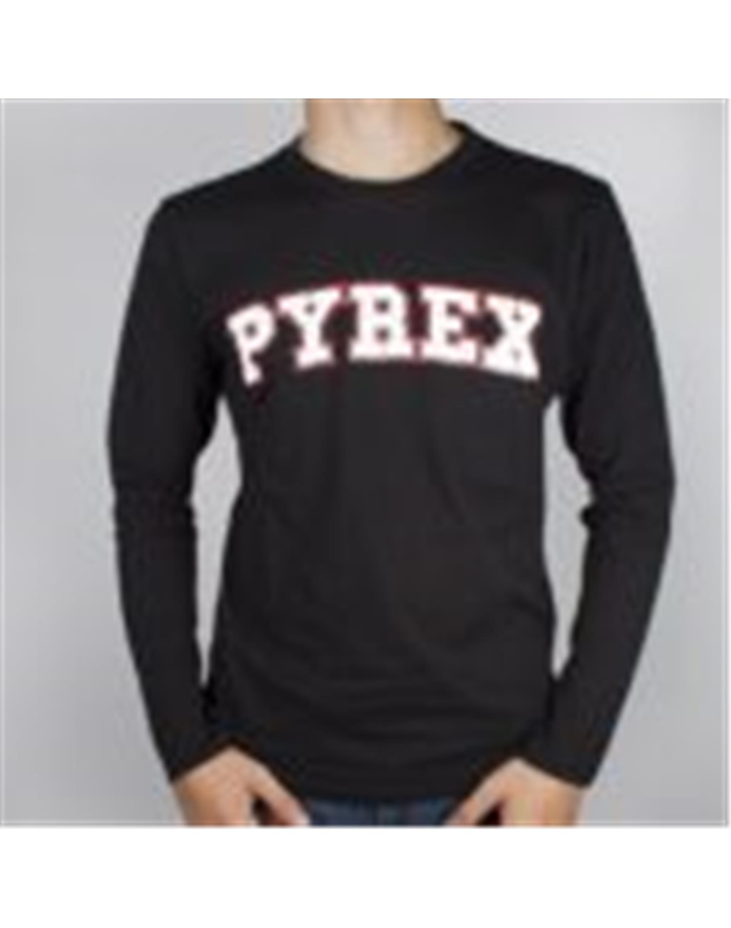 PYREX T-shirt manica lunga Pyrex (XS - NERO - BIANCO)