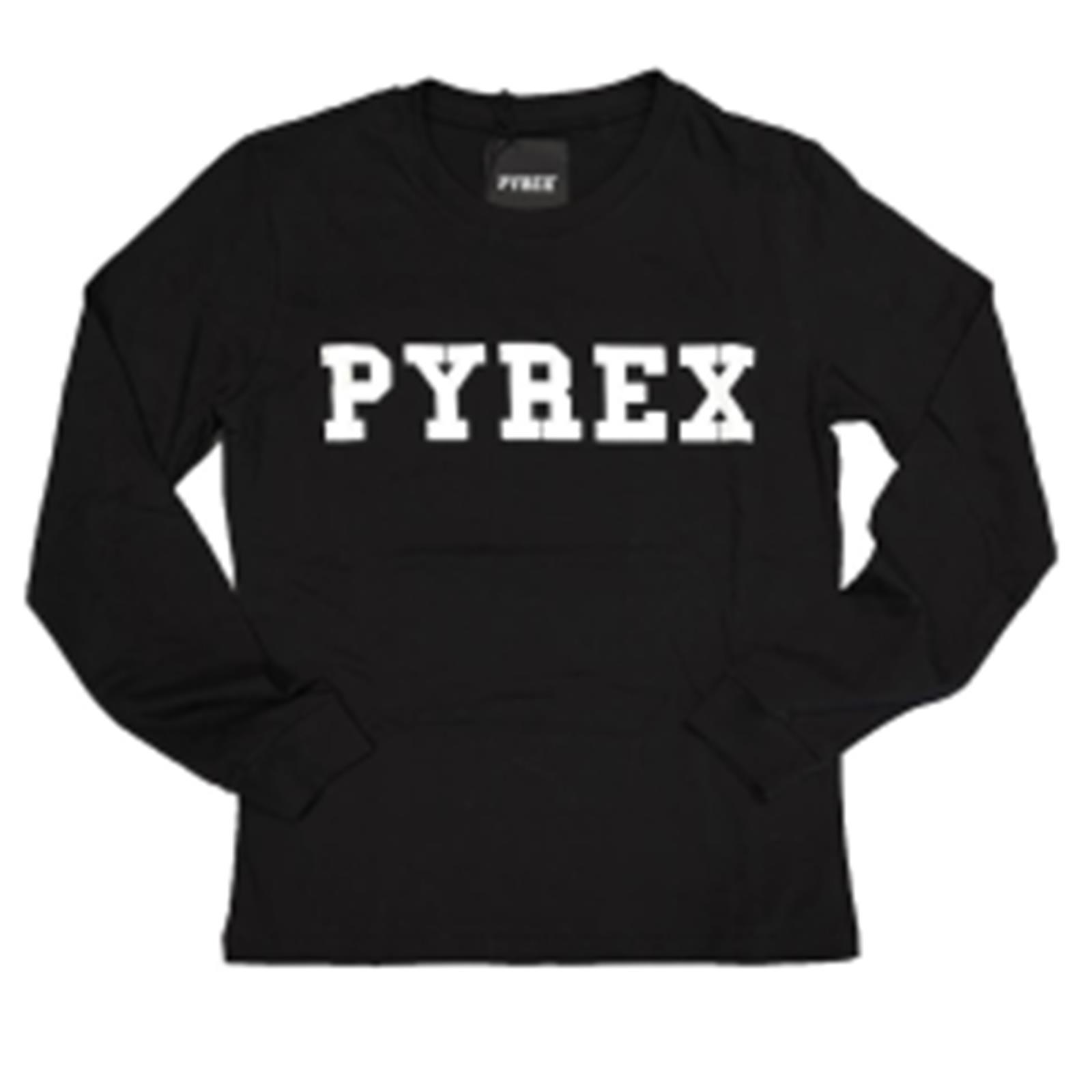 PYREX T-shirt Pyrex manica lunga uomo (XL - NERO - BIANCO)