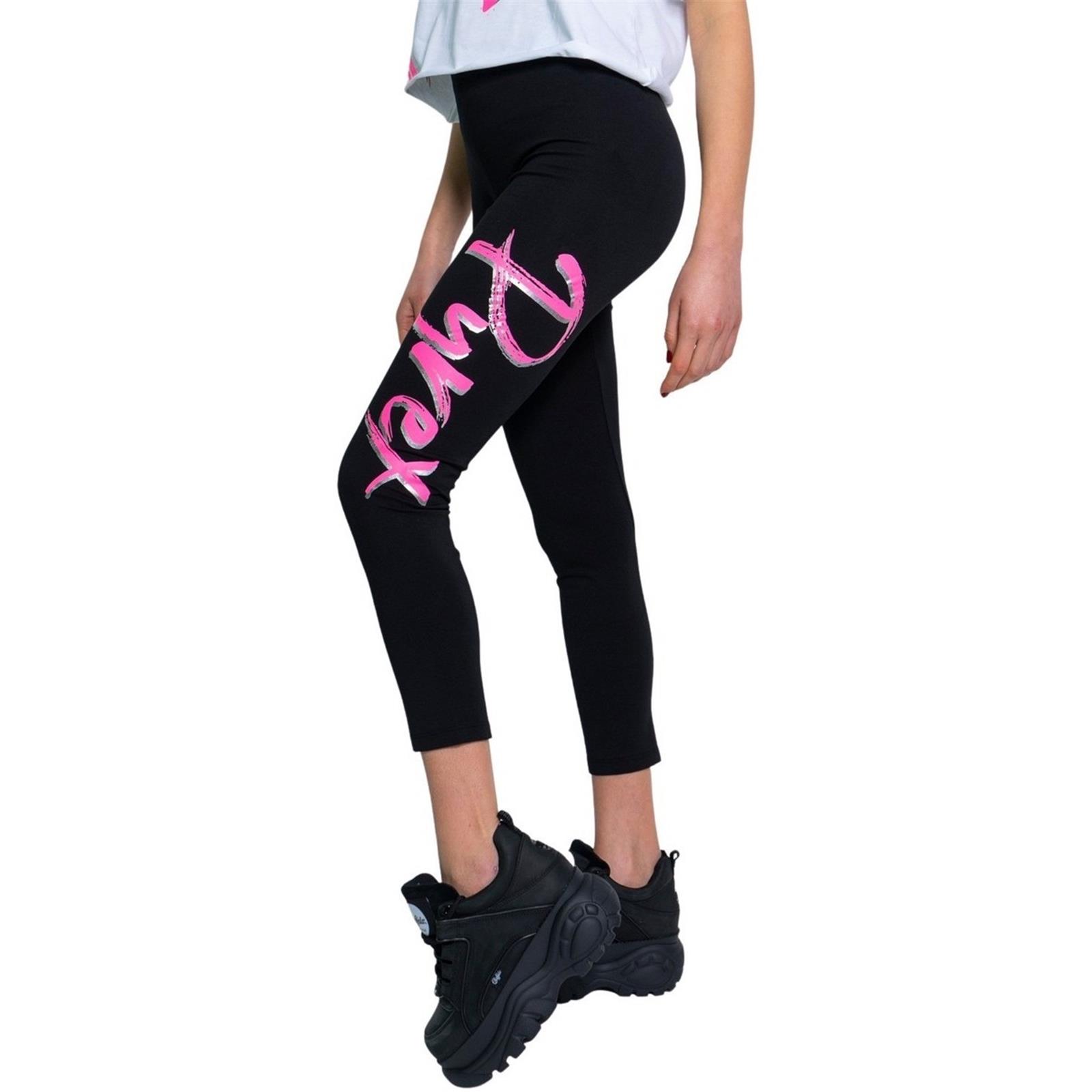 PYREX Pyrex Leggings Donna in jersey stretch (XS - NERO - FUXIA)